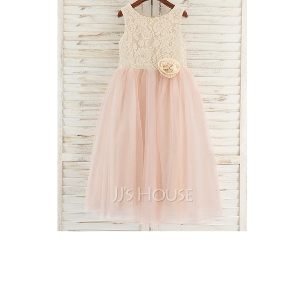 JJ's House Flower Girl Dress in Pink Tulle and Ivory Lace - Size 5 - NWT - Picture 13 of 13